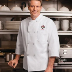 Red Kap ¾ Sleeve Chef Coat White Hot