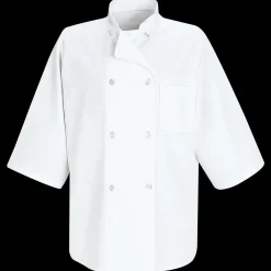 Red Kap ½ Sleeve Chef Coat White Discount