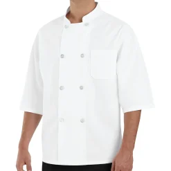 Red Kap ½ Sleeve Chef Coat White Discount