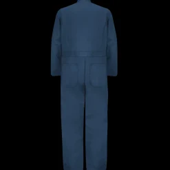 Red Kap Button-Front Cotton Coverall Navy Outlet