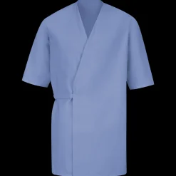 Red Kap Collarless Butcher Wrap Light Blue Clearance