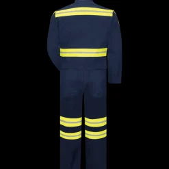 Red Kap Enhanced Visibility Twill Action Back Coverall Navy w/ Yellow Visibility Trim Outlet