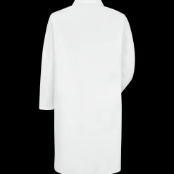 Red Kap Gripper-Front Butcher Frock with Exterior Pocket White Discount