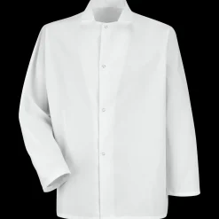 Red Kap Gripper-Front Short Butcher Coat White Online