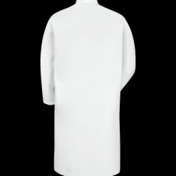 Red Kap Gripper-Front Spun Polyester Butcher Coat with Exterior Pocket White Hot