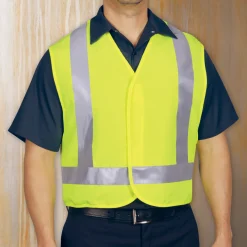 Red Kap Hi-Visibility Safety Vest Fluorescent Yellow Hot