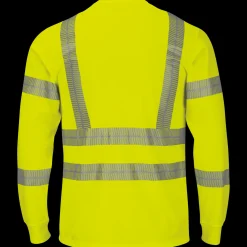 Red Kap Long Sleeve Hi-Visibility T-Shirt, Type R Class 3 Fluorescent Yellow Hot