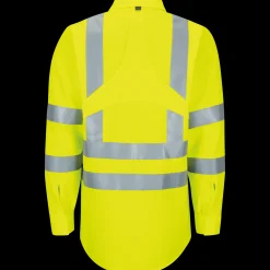 Red Kap Long Sleeve Hi-Visibility Ripstop Work Shirt with MIMIX® + OilBlok, Type R Class 3 Fluorescent Yellow Online