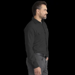 Red Kap Men's Cooling Long Sleeve Work Shirt Black Sale