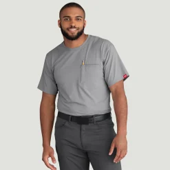Red Kap Men's Cooling Short Sleeve Pocket Tee Gravel Online