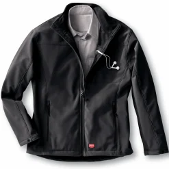 Red Kap Men's Deluxe Soft Shell Jacket Black Clearance