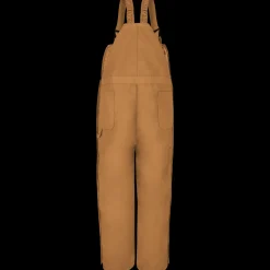 Red Kap Men's Insulated Blended Duck Bib Overall Brown Duck Online