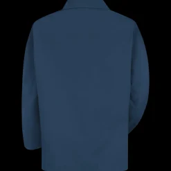 Red Kap Men's Lapel Counter Coat Navy Sale