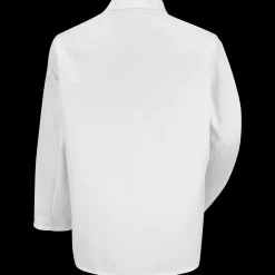 Red Kap Men's Long Sleeve Counter Coat White Sale