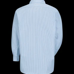 Red Kap Men's Long Sleeve Deluxe Uniform Shirt Blue / White Stripe New