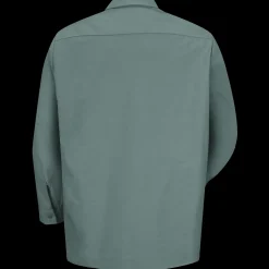 Red Kap Men's Long Sleeve Industrial Work Shirt Light Green Best