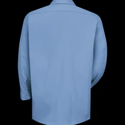 Red Kap Men's Long Sleeve Specialized Cotton Work Shirt Light Blue Online