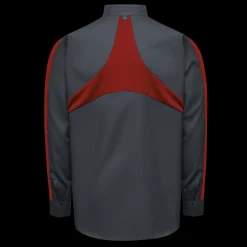 Red Kap Men's Long Sleeve Two-Tone Pro+ Work Shirt with OilBlok and MIMIX® Charcoal / Fireball Discount
