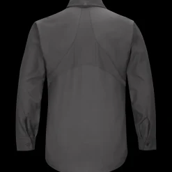 Red Kap Men's Long Sleeve Work Shirt with MIMIX® Charcoal Outlet