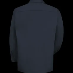 Red Kap Men's Long Sleeve Wrinkle-Resistant Cotton Work Shirt Dark Navy Best