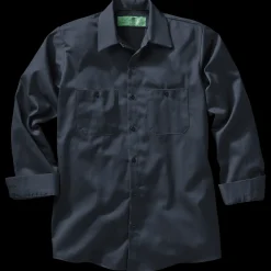 Red Kap Men's Long Sleeve Wrinkle-Resistant Cotton Work Shirt Dark Navy Best