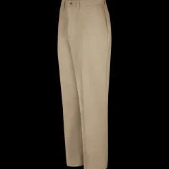 Red Kap Men's Plain Front Cotton Pant Khaki Fashion