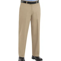 Red Kap Men's Plain Front Cotton Pant Khaki Fashion
