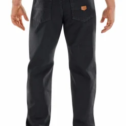 Red Kap Men's Relaxed Fit Black Jean Prewashed Black New