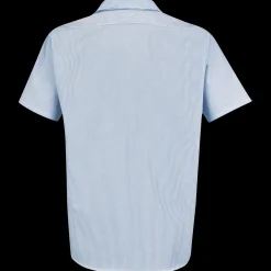 Red Kap Men's Short Sleeve Industrial Stripe Work Shirt Blue / White Stripe Clearance