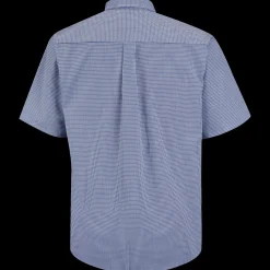 Red Kap Men's Short Sleeve Mini-Plaid Uniform Shirt White / Blue Mini Plaid Online