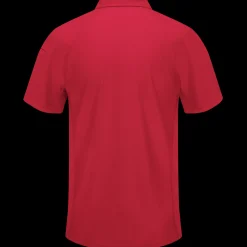 Red Kap Men's Short Sleeve Performance Knit® Flex Series Active Polo Red Sale