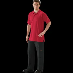 Red Kap Men's Short Sleeve Performance Knit® Flex Series Active Polo Red Sale