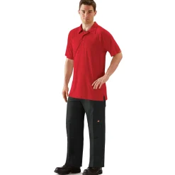 Red Kap Men's Short Sleeve Performance Knit® Flex Series Active Polo Red Sale