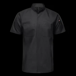Red Kap Men's Short Sleeve Pro+ Work Shirt with OilBlok and MIMIX® Black Hot
