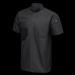 Red Kap Men's Short Sleeve Pro+ Work Shirt with OilBlok and MIMIX® Black Hot