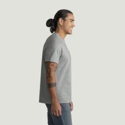 Red Kap Men's Slim Fit Cotton Pocket T-Shirt Alloy Heather Sale