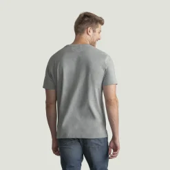 Red Kap Men's Slim Fit Cotton Pocket T-Shirt Alloy Heather Sale