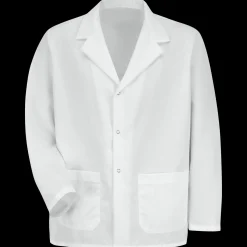 Red Kap Men's Specialized Lapel Counter Coat White Best