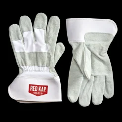 Red Kap Men’s Suede Cowhide Leather Palm Gloves White Fashion