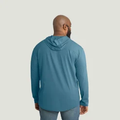 Red Kap Men's Sun Protection Pullover Hoodie Niagara Blue Sale