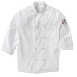 Red Kap Men's Ten Knot Button Chef Coat with OilBlok + MIMIX® White Best