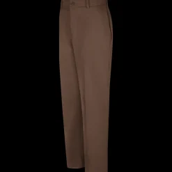 Red Kap Men's Wrinkle-Resistant Cotton Work Pant Brown Sale