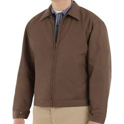 Red Kap Slash Pocket Jacket Brown Clearance