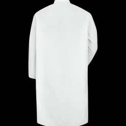 Red Kap Snap-Front Spun Polyester Butcher Coat White Best