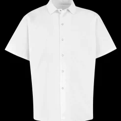 Red Kap Spun Poly Long Cook Shirt White New