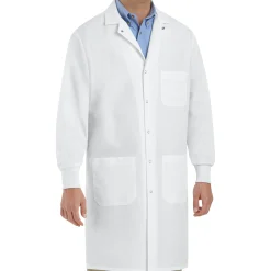Red Kap Unisex Specialized Cuffed Lab Coat with Exterior Pocket White Best