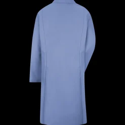 Red Kap Women's Button-Front Lab Coat Light Blue Best