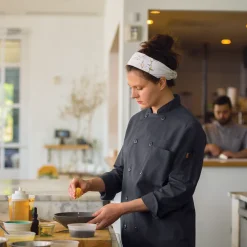 Red Kap Women's Chef Coat with OilBlok + MIMIX® Charcoal Sale