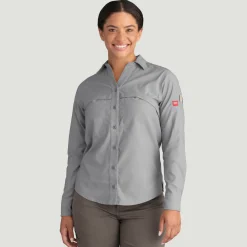 Red Kap Women's Cooling Long Sleeve Work Shirt Gravel New