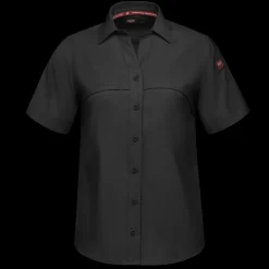 Red Kap Women's Cooling Short Sleeve Work Shirt Black Best